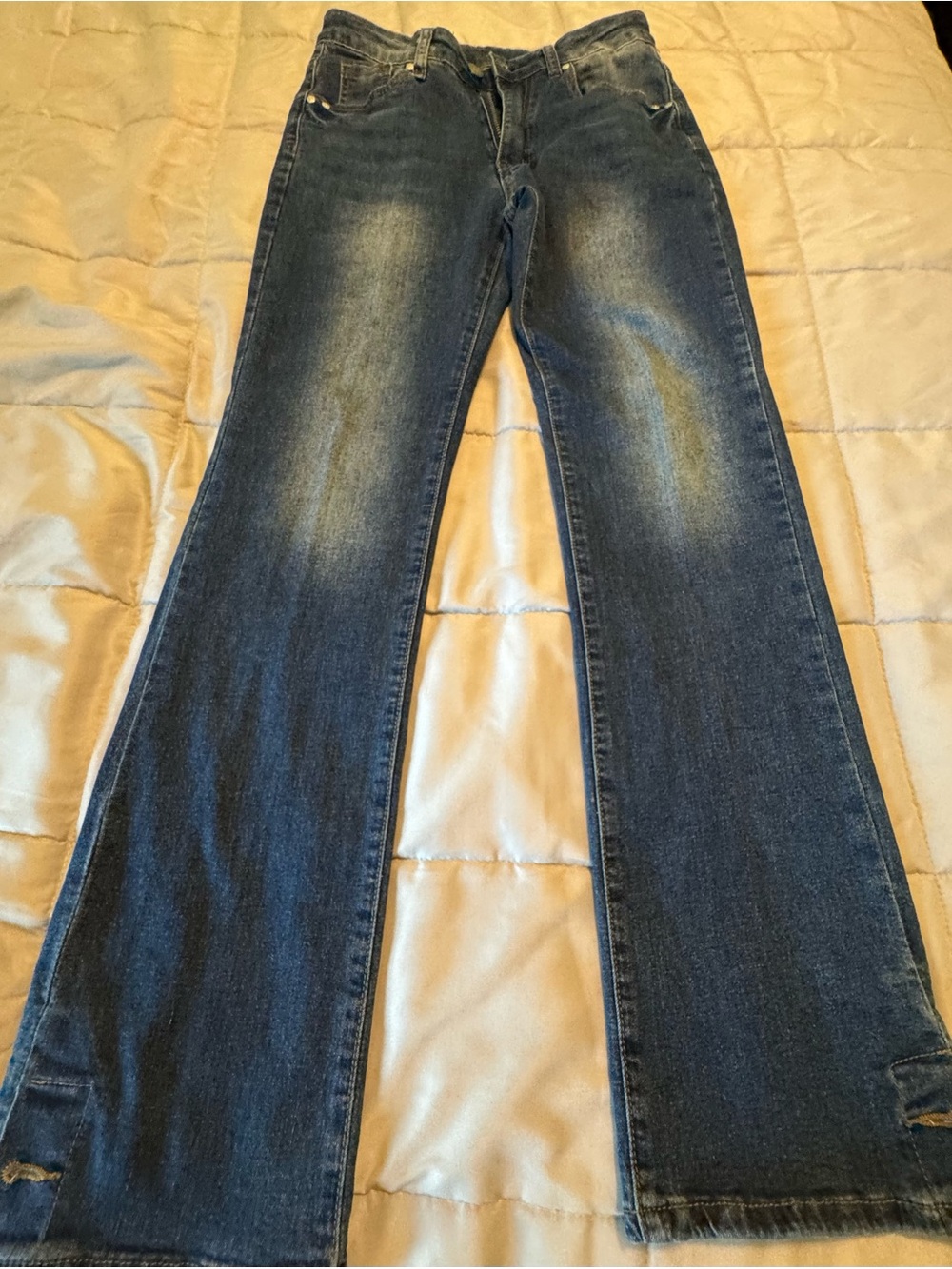 Free people Women's Distressed Dark Blue Boyfriend Jeans